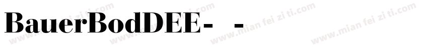 BauerBodDEE-常规字体转换