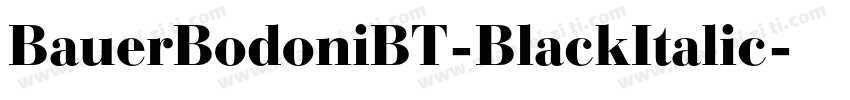 BauerBodoniBT-BlackItalic字体转换