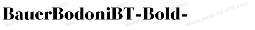BauerBodoniBT-Bold字体转换