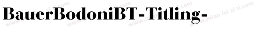 BauerBodoniBT-Titling字体转换