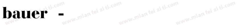 bauer字体字体转换