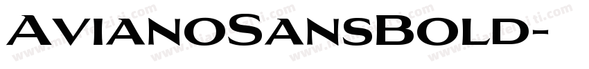 AvianoSansBold字体转换
