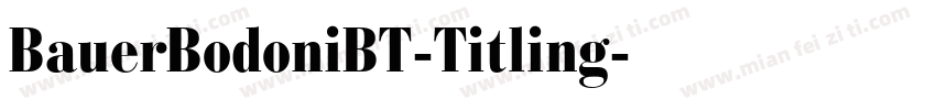 BauerBodoniBT-Titling字体转换