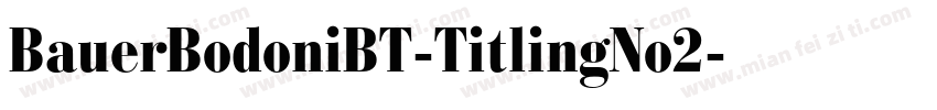 BauerBodoniBT-TitlingNo2字体转换