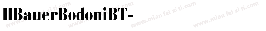HBauerBodoniBT字体转换