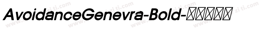 AvoidanceGenevra-Bold字体转换