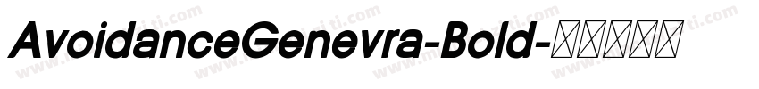 AvoidanceGenevra-Bold字体转换