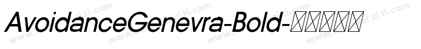 AvoidanceGenevra-Bold字体转换