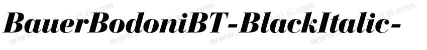 BauerBodoniBT-BlackItalic字体转换