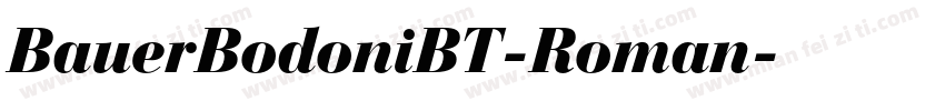 BauerBodoniBT-Roman字体转换
