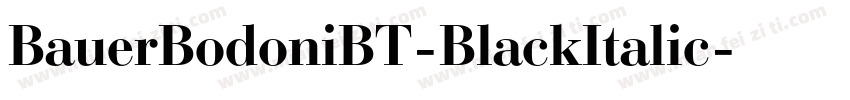 BauerBodoniBT-BlackItalic字体转换