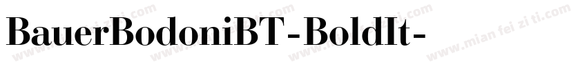 BauerBodoniBT-BoldIt字体转换