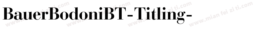 BauerBodoniBT-Titling字体转换