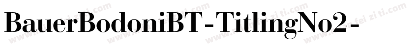 BauerBodoniBT-TitlingNo2字体转换