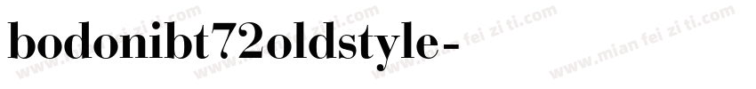 bodonibt72oldstyle字体转换