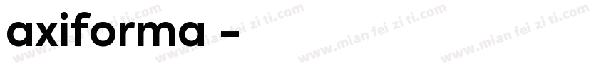 axiforma字体字体转换