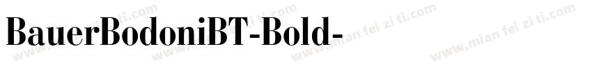 BauerBodoniBT-Bold字体转换