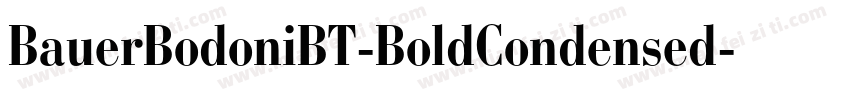 BauerBodoniBT-BoldCondensed字体转换