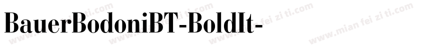 BauerBodoniBT-BoldIt字体转换