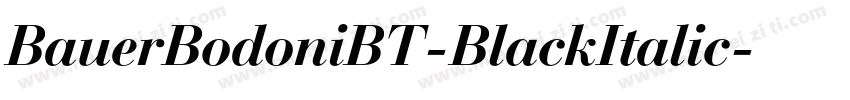 BauerBodoniBT-BlackItalic字体转换