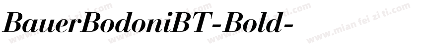 BauerBodoniBT-Bold字体转换