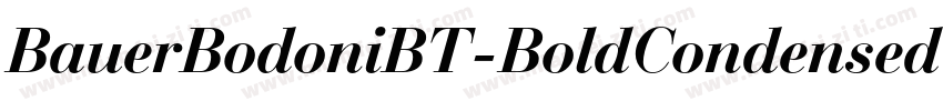 BauerBodoniBT-BoldCondensed字体转换