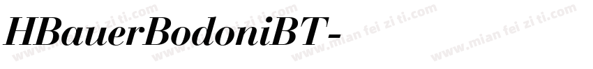HBauerBodoniBT字体转换