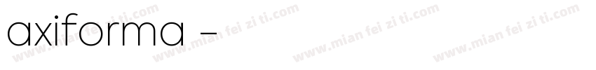 axiforma字体字体转换