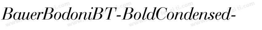 BauerBodoniBT-BoldCondensed字体转换