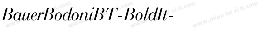 BauerBodoniBT-BoldIt字体转换