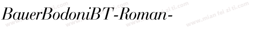 BauerBodoniBT-Roman字体转换