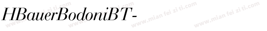 HBauerBodoniBT字体转换