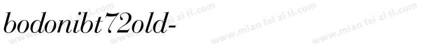 bodonibt72old字体转换