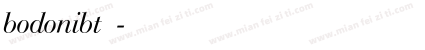 bodonibt字体字体转换