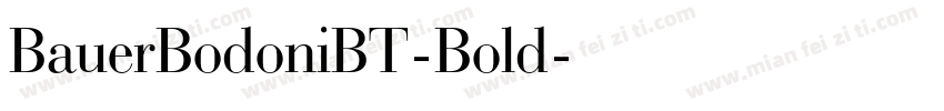 BauerBodoniBT-Bold字体转换