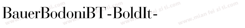 BauerBodoniBT-BoldIt字体转换