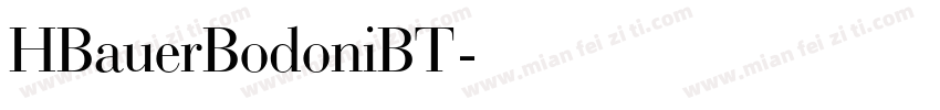 HBauerBodoniBT字体转换