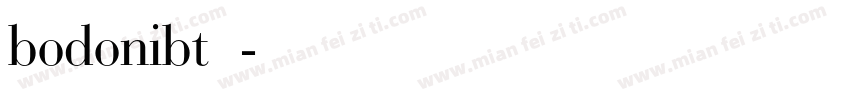 bodonibt字体字体转换