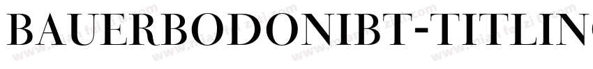 BauerBodoniBT-TitlingNo2字体转换