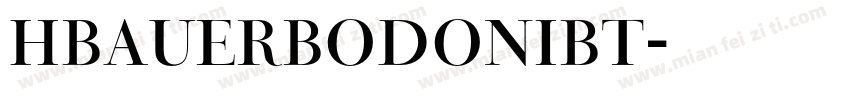 HBauerBodoniBT字体转换