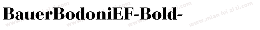 BauerBodoniEF-Bold字体转换