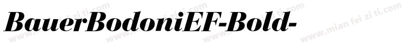 BauerBodoniEF-Bold字体转换