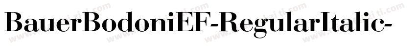 BauerBodoniEF-RegularItalic字体转换