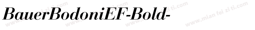 BauerBodoniEF-Bold字体转换