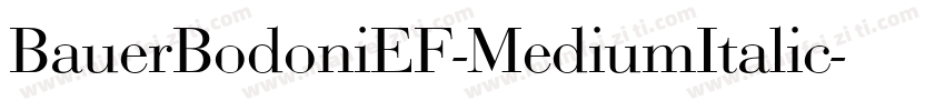 BauerBodoniEF-MediumItalic字体转换