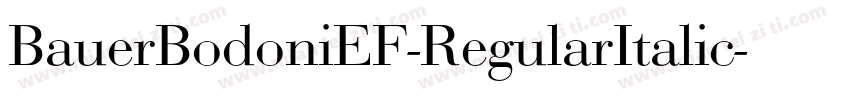 BauerBodoniEF-RegularItalic字体转换