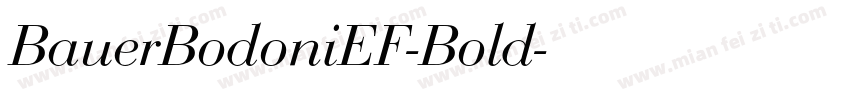 BauerBodoniEF-Bold字体转换