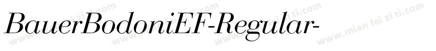 BauerBodoniEF-Regular字体转换