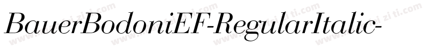 BauerBodoniEF-RegularItalic字体转换