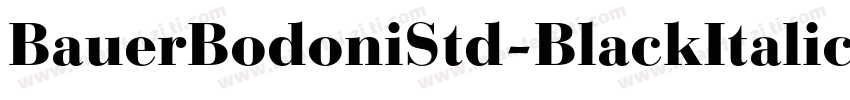 BauerBodoniStd-BlackItalic字体转换